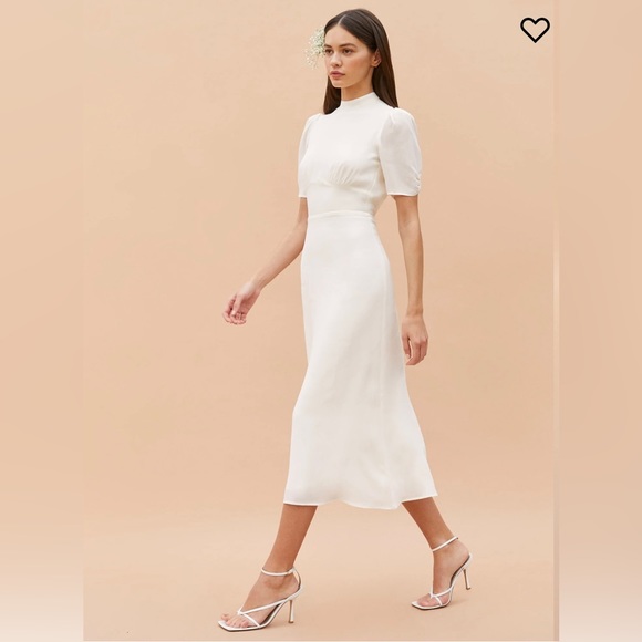 NWT Reformation Dusk Dress Ivory - Picture 10 of 16